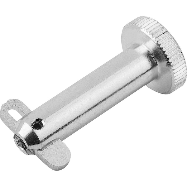 Locking Pin With Flat Head, With Folding Latch, D1=6 L=25, Steel